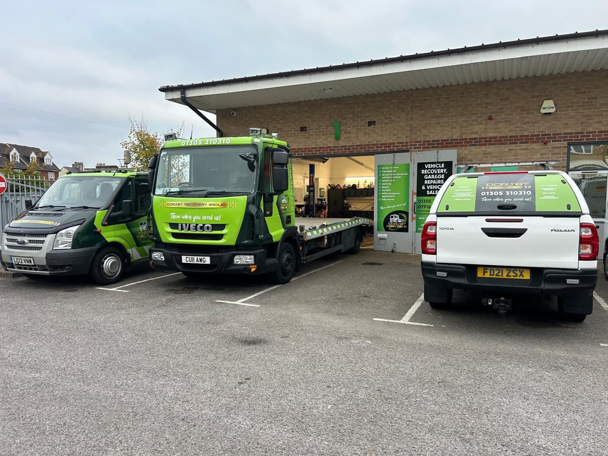 Mechanic working on a car